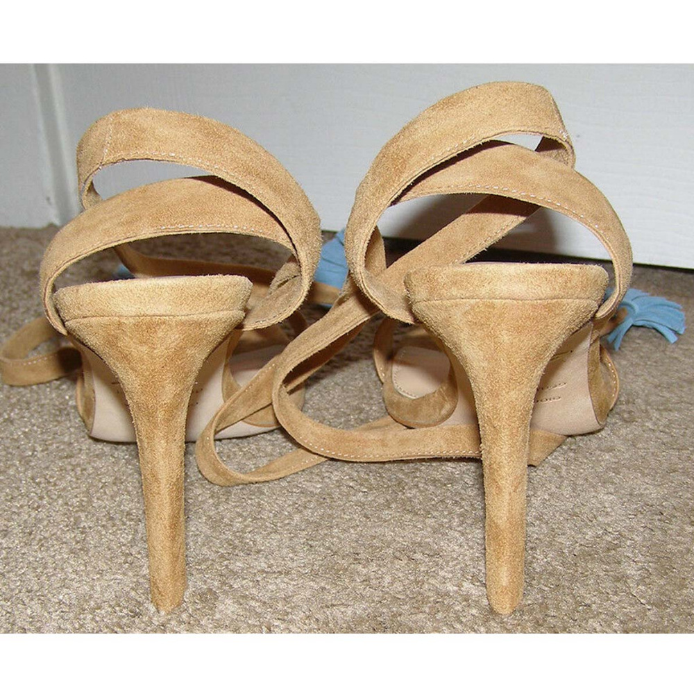 New sexy B Brian Atwood tan suede heels 9.5 - Picture 6 of 8